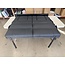 46" Roll Over Jackknife Sofa  Black/White Stitching