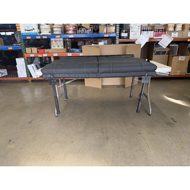 46" Roll Over Jackknife Sofa  Black/White Stitching