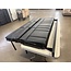 68" Roll Over Jackknife Sofa  Black/White Stitching