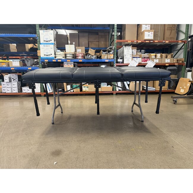 68" Roll Over Jackknife Sofa  Black/White Stitching