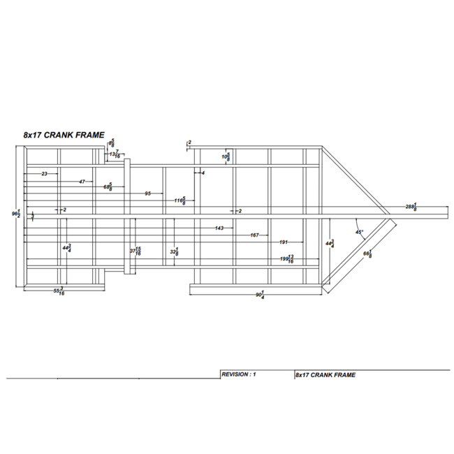 SLC Industries 8x17 Strap-style Crank Frame