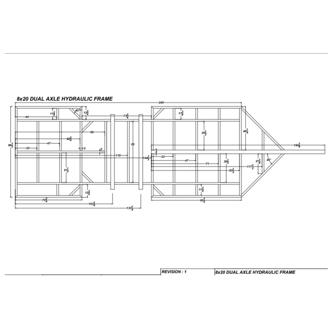 20' Hydraulic Fish House Frame