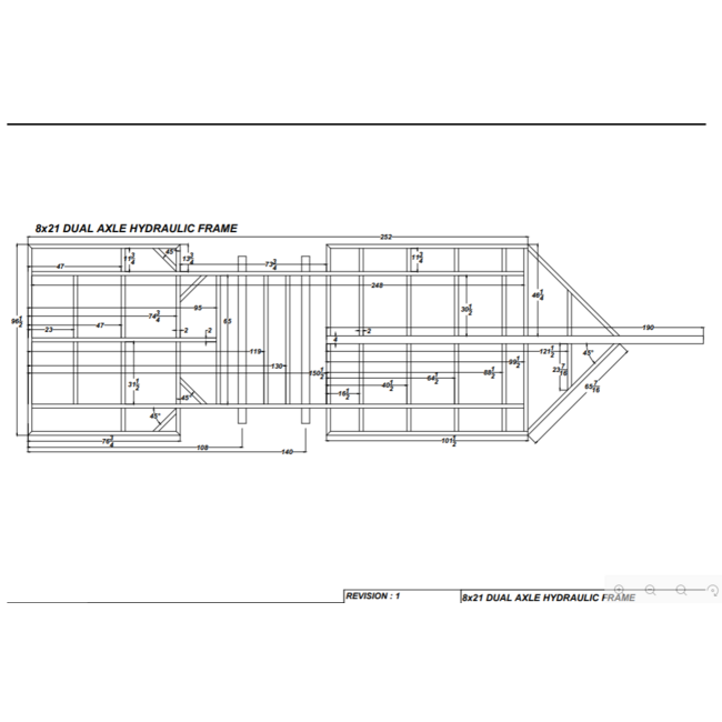 21' Hydraulic Trailer Frame