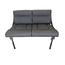 46" Roll Over Jackknife Sofa  Black/White Stitching