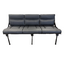 68" Roll Over Jackknife Sofa  Black/White Stitching