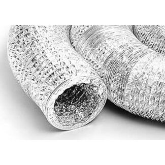 4" Flexible Aluminum Foil Ducting Non Insulated