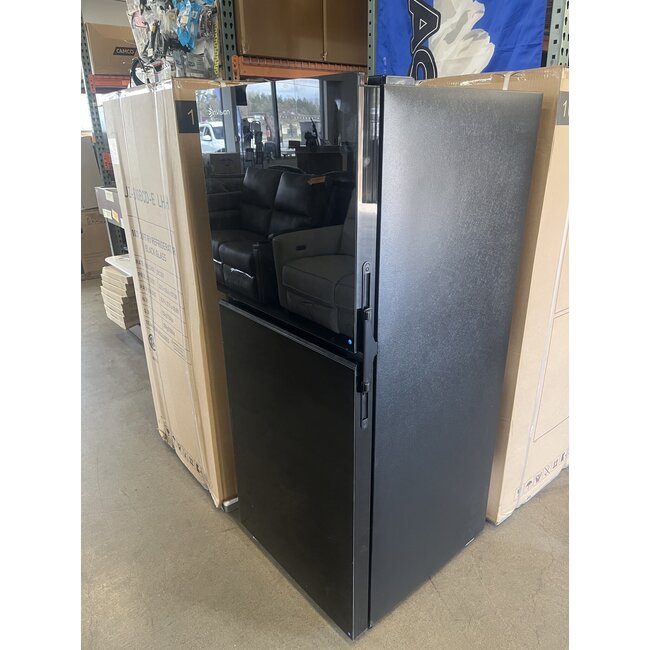 InVision 10.7 Cu. Ft. Black Glass Door 12V Refrigerator - Left Hand