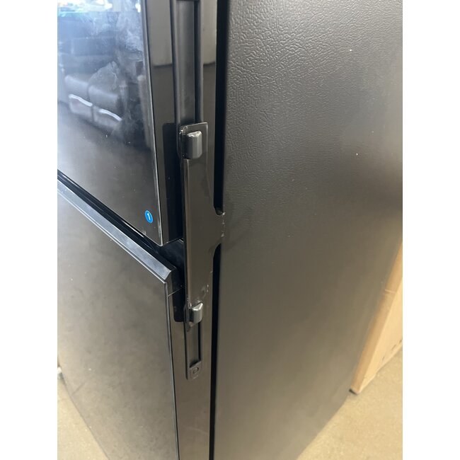 InVision 10.7 Cu. Ft. Black Glass Door 12V Refrigerator - Left Hand