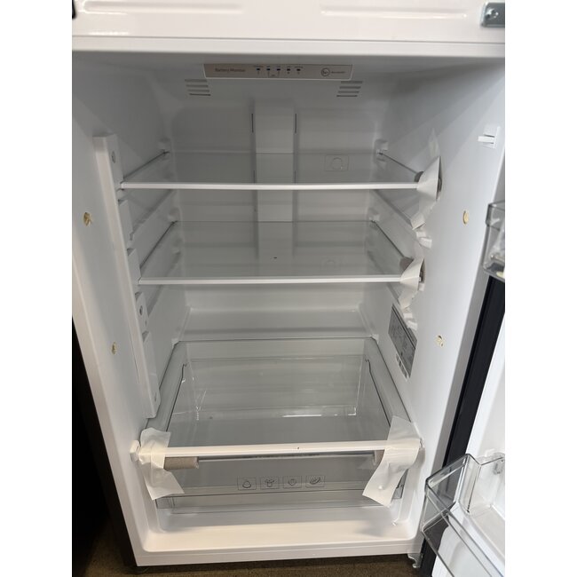 InVision 10.7 Cu. Ft. Black Glass Door 12V Refrigerator - Right Hand