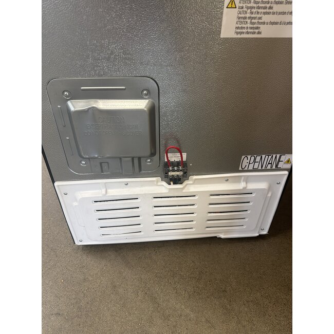InVision 10.7 Cu. Ft. Black Glass Door 12V Refrigerator - Right Hand