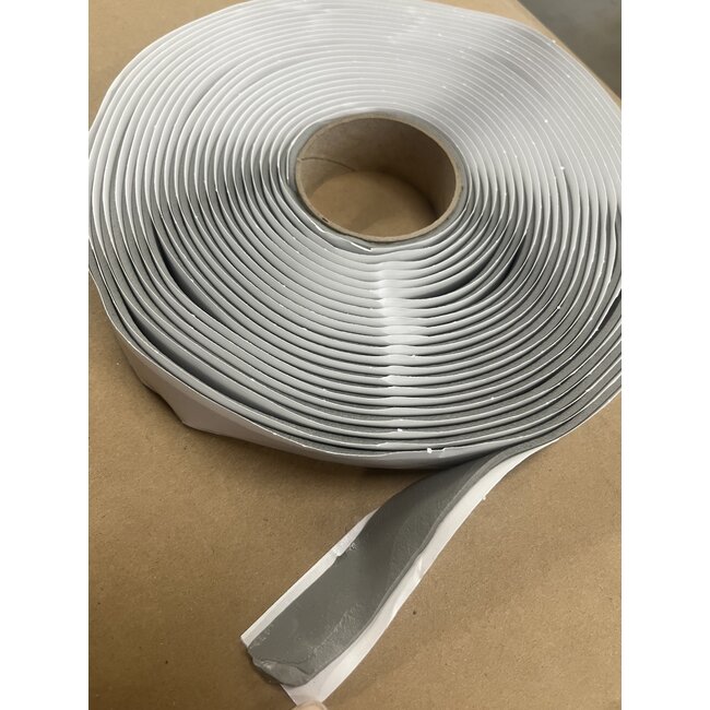 Q130 1/8" x 3/4" x 30' Butyl Tape Gray