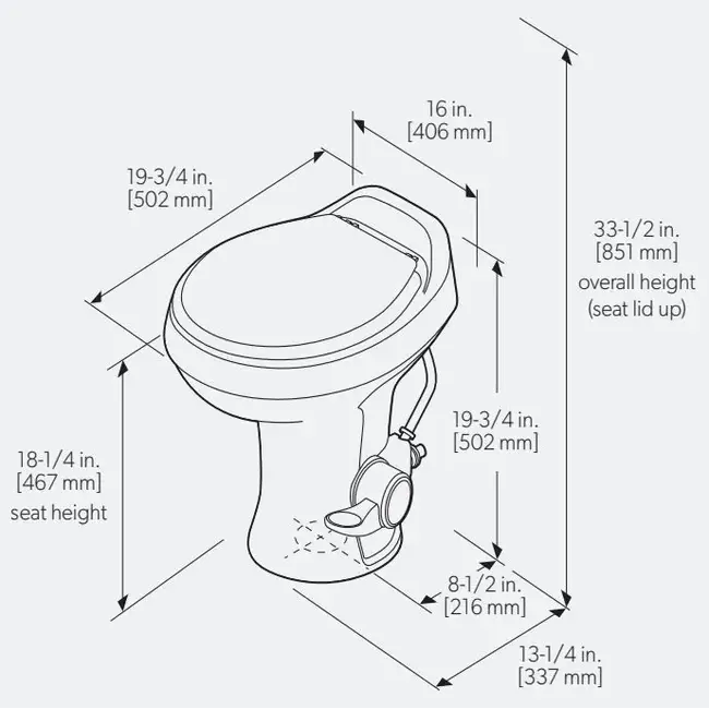 Dometic 300 Toilet - White