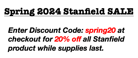 Spring 2024 Stanfield Sale