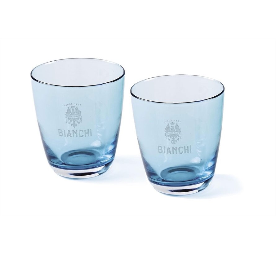 Bianchi - Coffre de 2 verre à café - Bleu