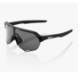 100% S2 Sunglasses, Soft Tact Black frame - Smoke Lens