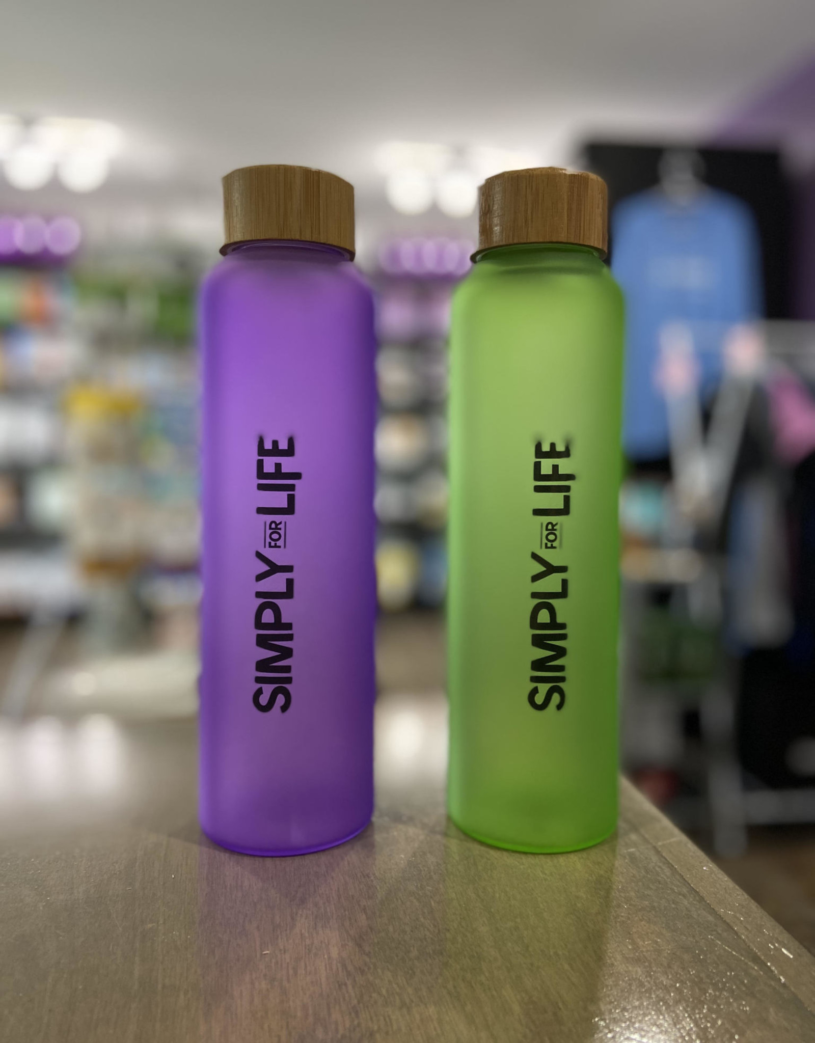 Simply For Life SFL - Frosted Glass Water Bottle - Purple