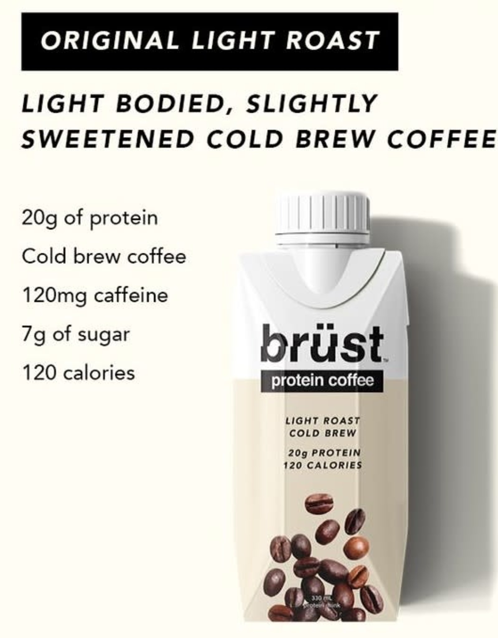 Brust Brust Protein Coffee - Light Roast -330 ml