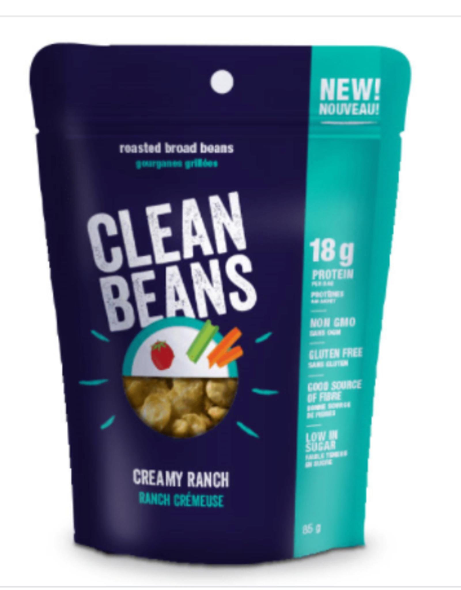 Clean Bean Clean Beans-Roasted Broad Beans, Creamy Ranch , 85g