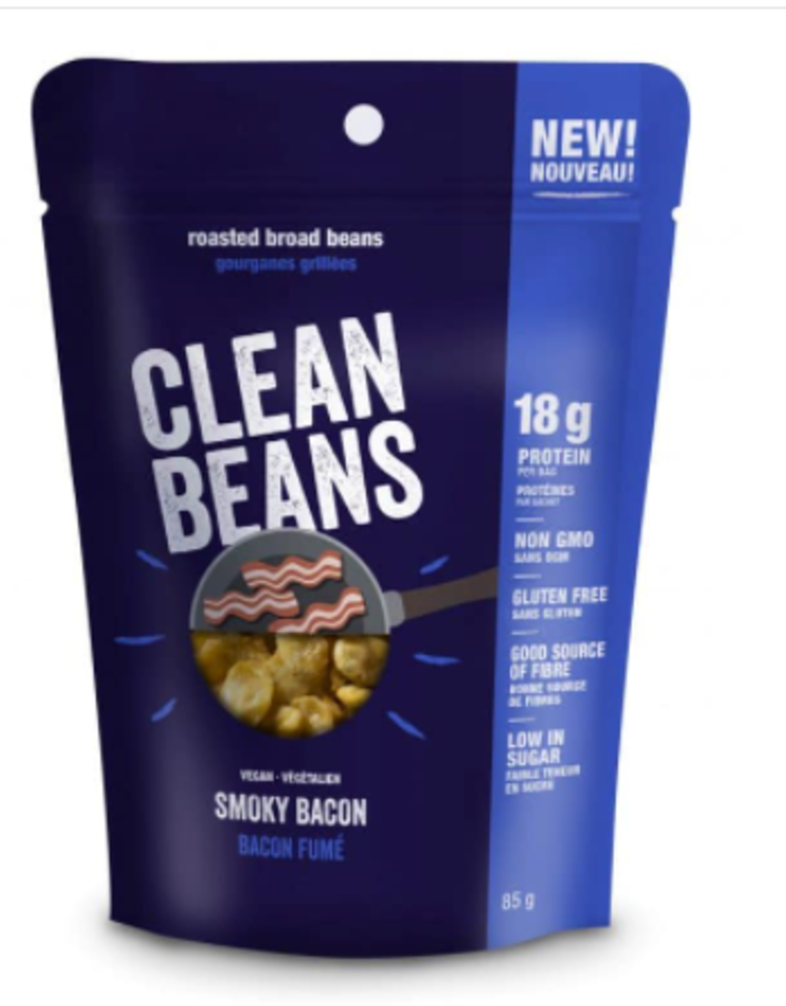 Clean Bean Clean Beans-Roasted Broad Beans, Smoky Bacon, 85g