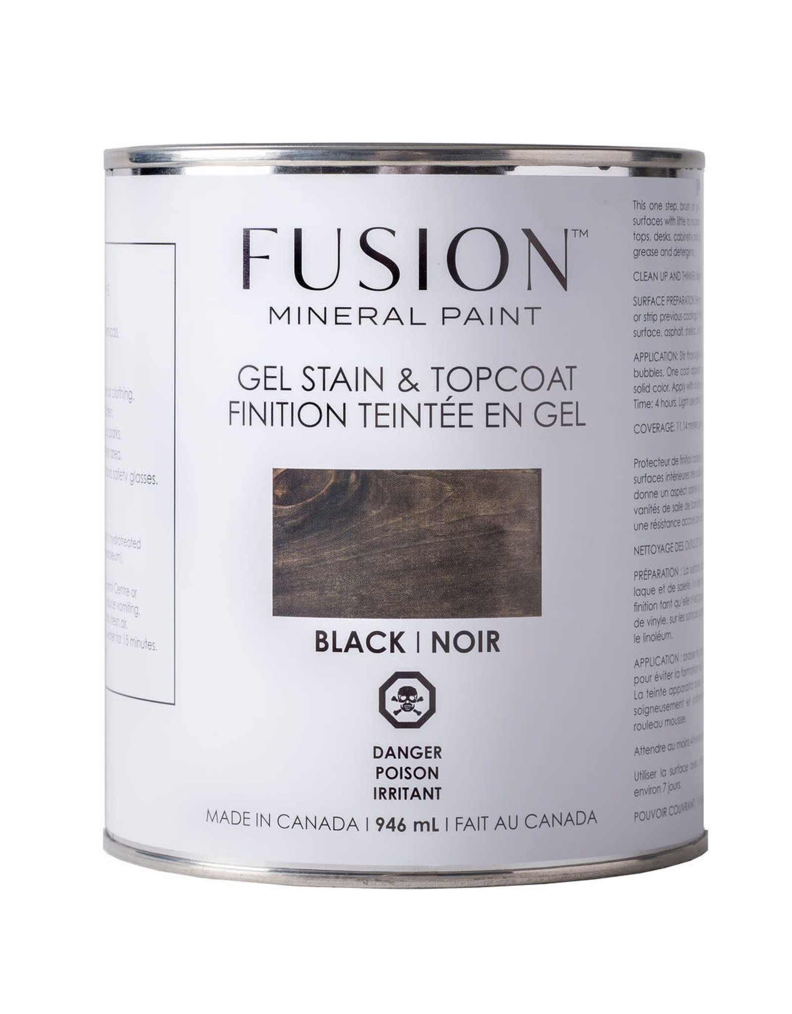 Fusion Mineral Paint Gel Stain & Topcoat - Black
