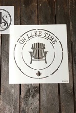 On Lake Time Stencil