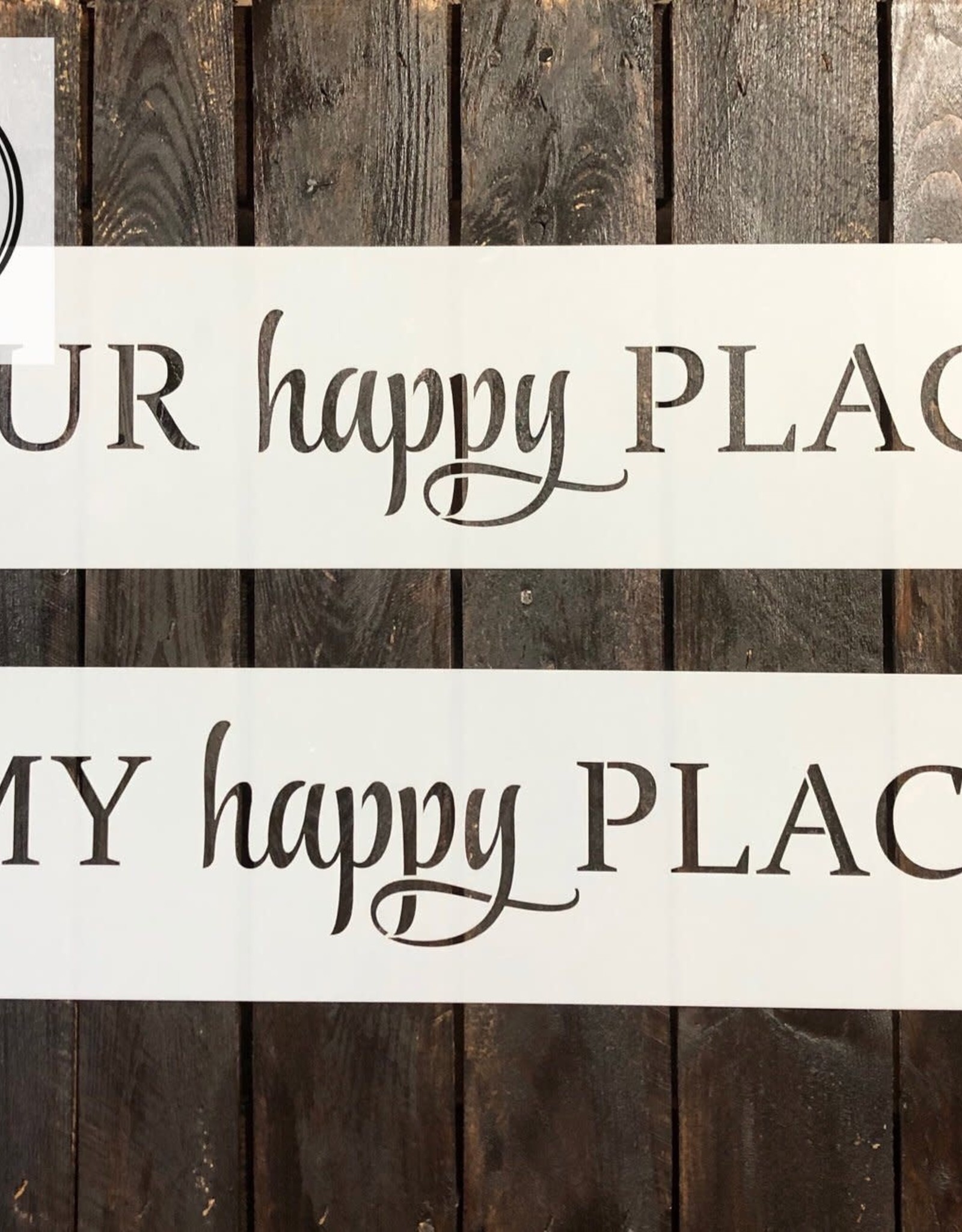 Our Happy Place Stencil -Small 22"