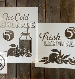 Ice Cold Lemonade Stencil -Option A