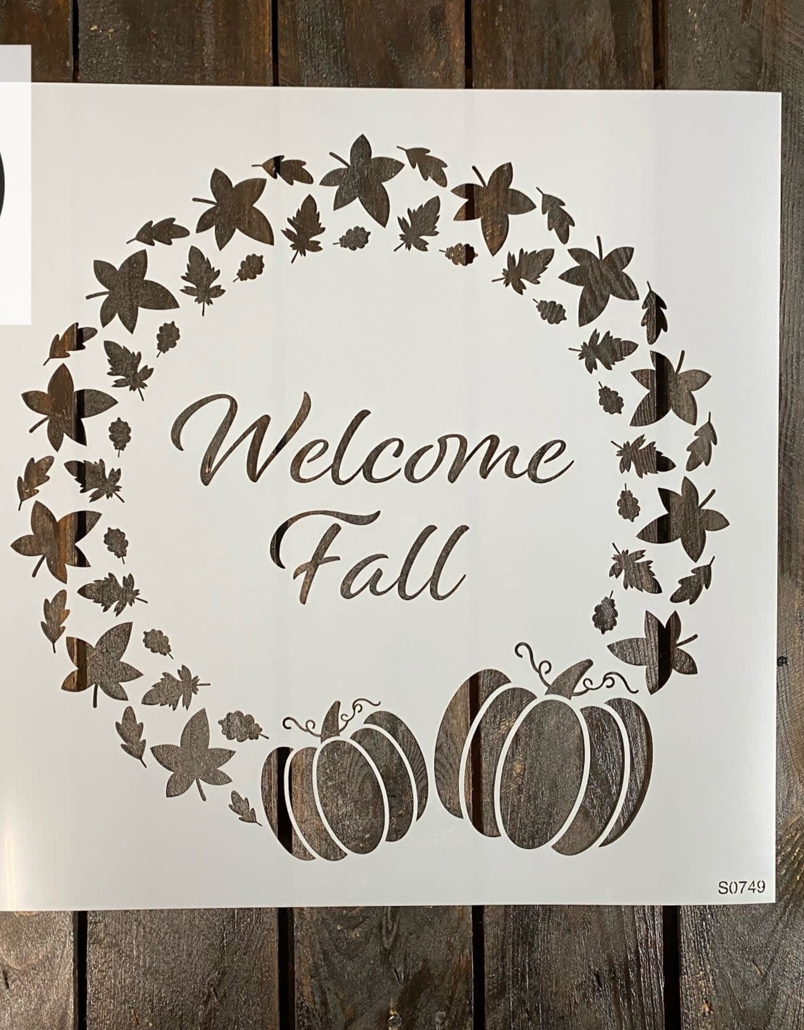 Welcome Fall Wreath Stencil