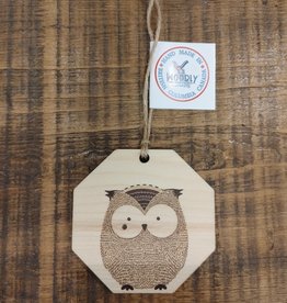 Wood Ornament #c537 - Owl
