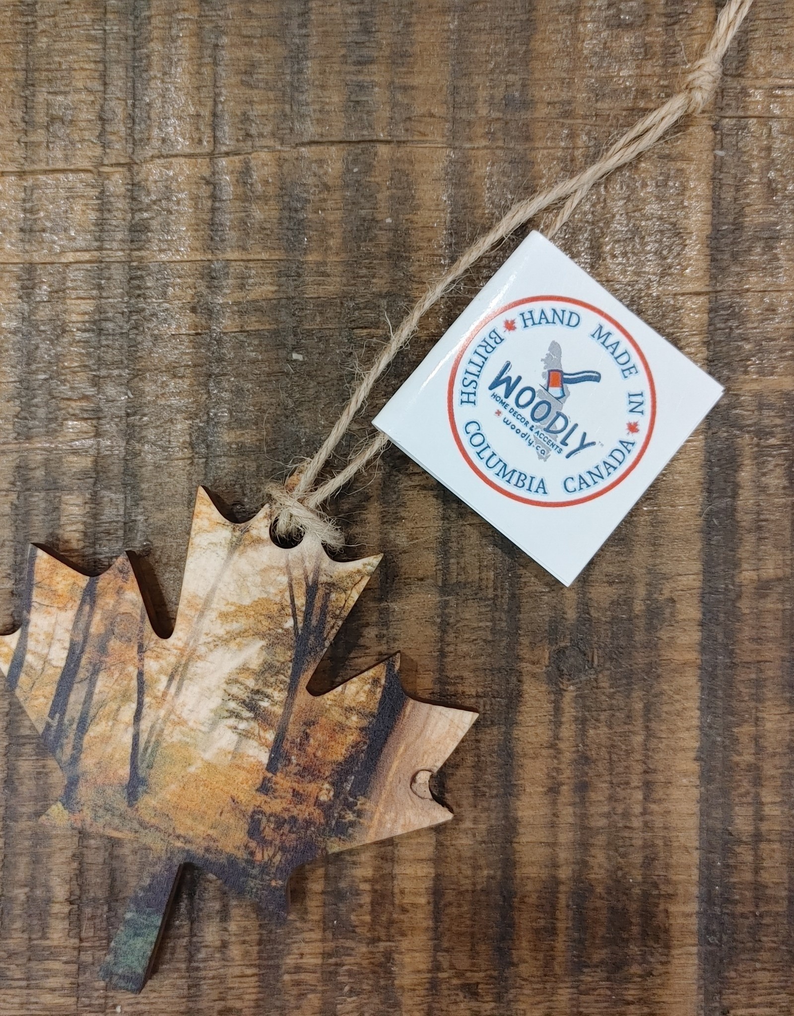 Wood Ornament #c1058 - Maple Leaf Trees