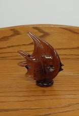 Vintage Art Glass Fish Paperweight - 4"