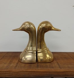 Brass Duck Bookends