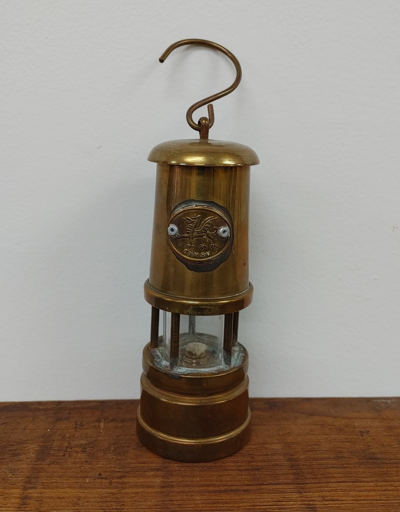 Vintage Brass Miners Musical Lamp - made in Wales