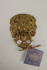 Vintage brass lion's head door knocker-small