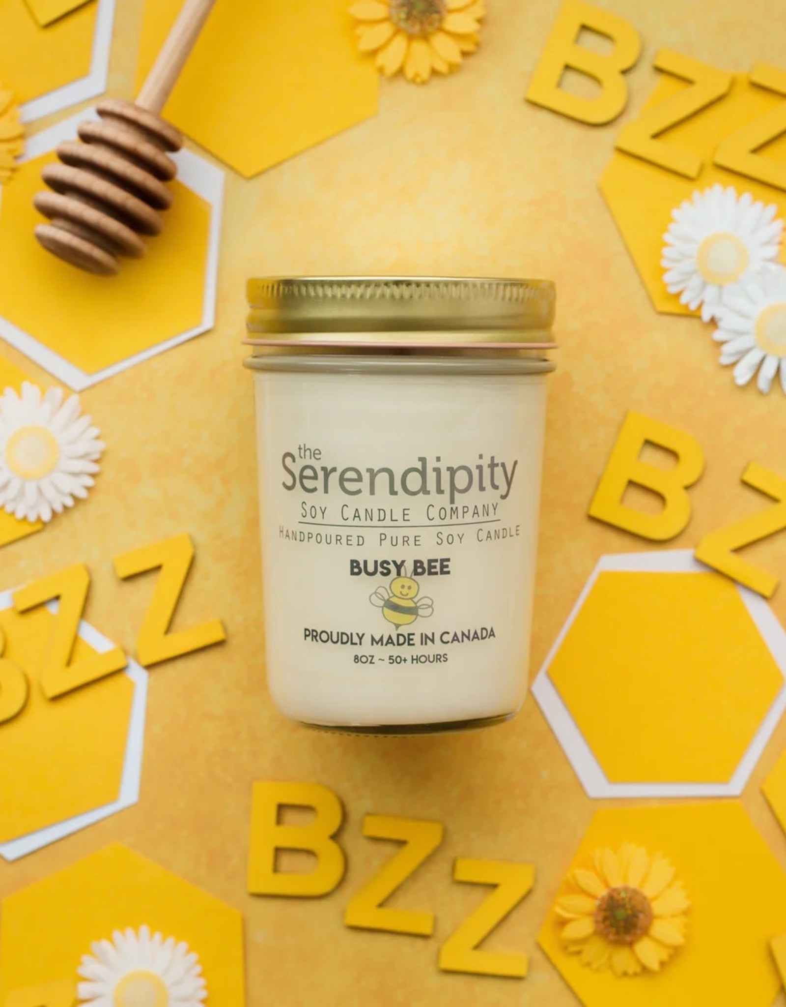 Serendipity Soy Candles 8oz Jar Candle - Busy Bee
