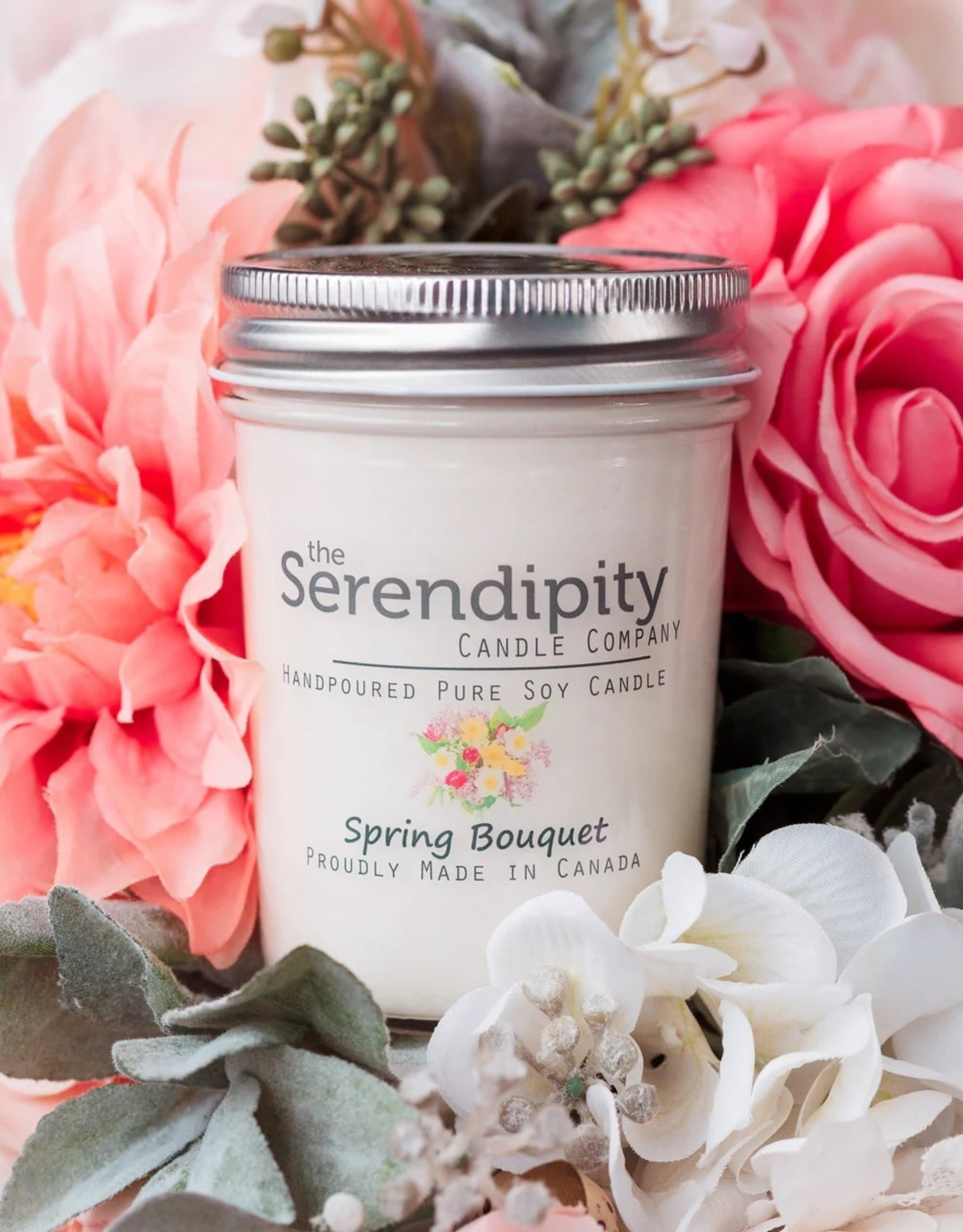 Serendipity Soy Candles 8oz Jar Candle - Spring Bouquet