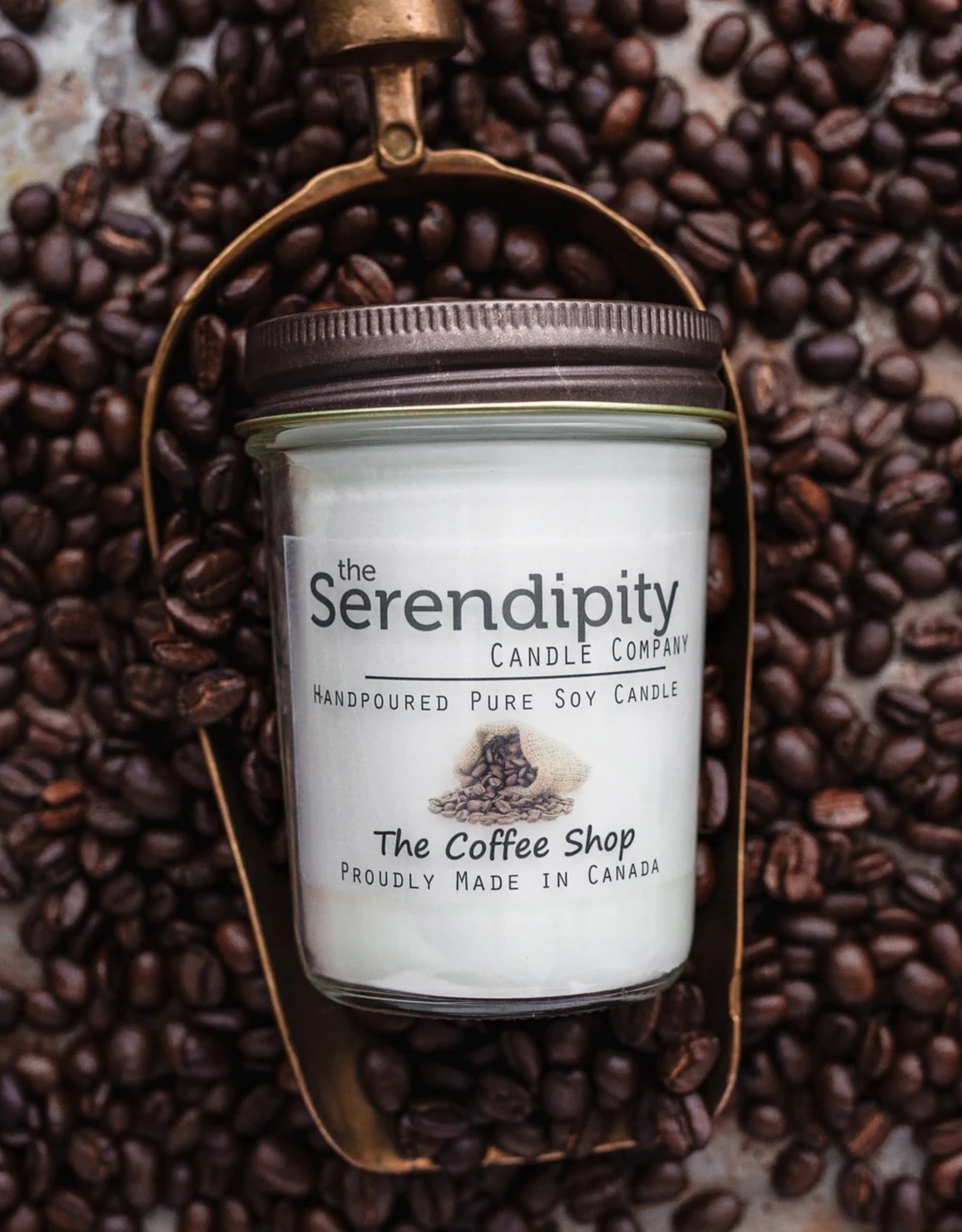 Serendipity Soy Candles 8oz Jar Candle - The Coffee Shop