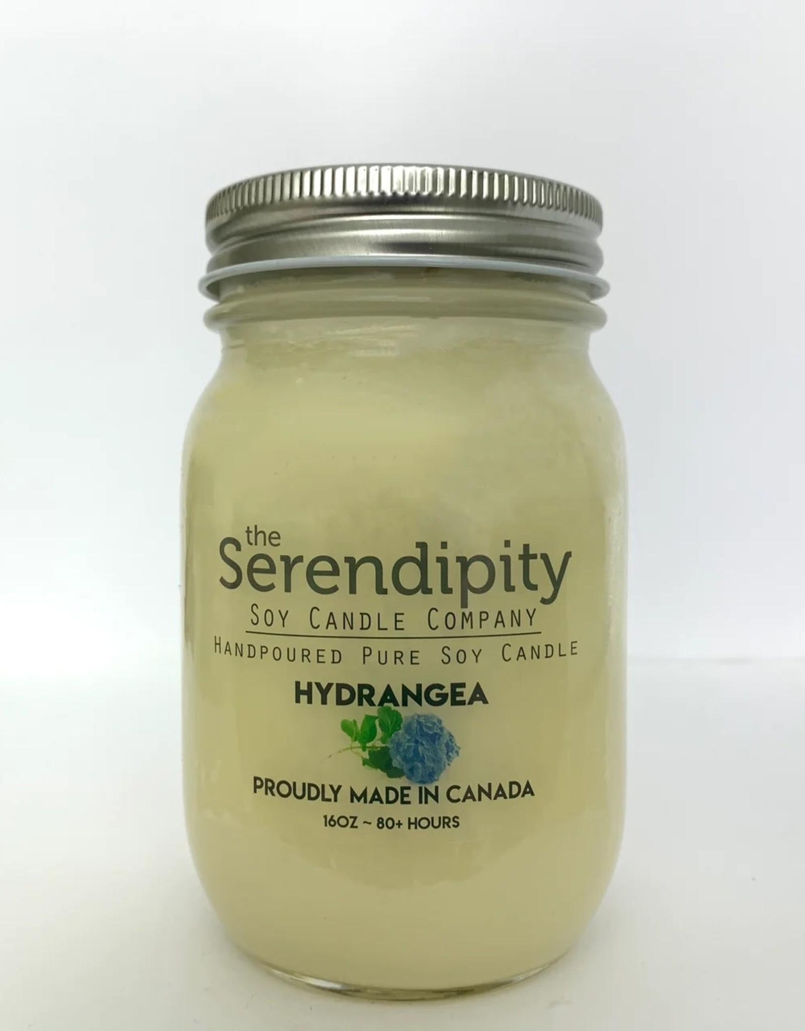Serendipity Soy Candles 16oz Jar Candle - Hydrangea