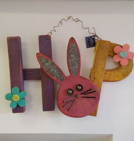 "HOP" Bunny Sign