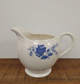 Ravensdale Pottery White & Blue Floral Pitcher - England