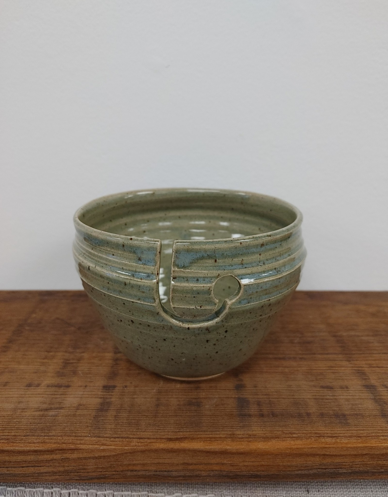 Pottery Yarn Bowl Holder signed D. Grant