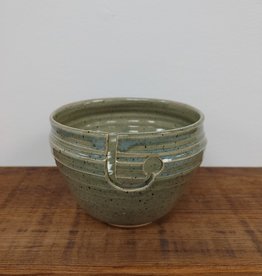 Pottery Yarn Bowl Holder signed D. Grant