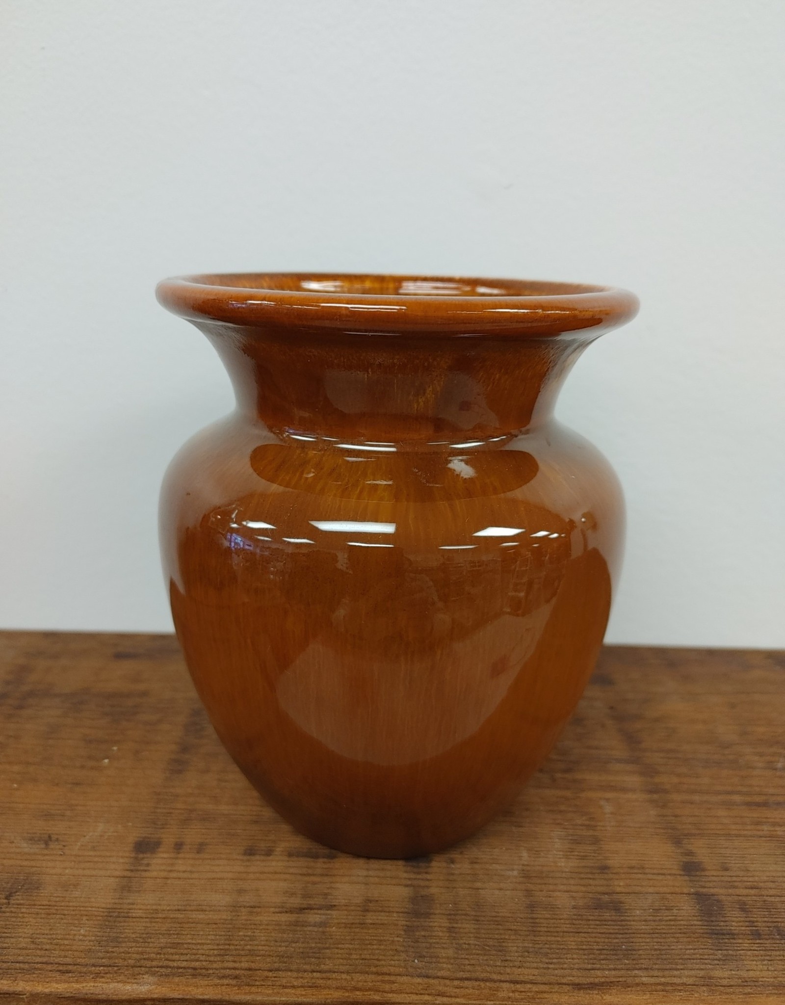 Vintage Royal Haeger Pottery Vase - Brown Drip Glaze