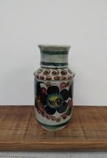 Vintage Tonala Floral Pottery Vase  - 8"