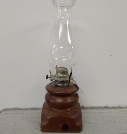 Oil Lamp -wooden base