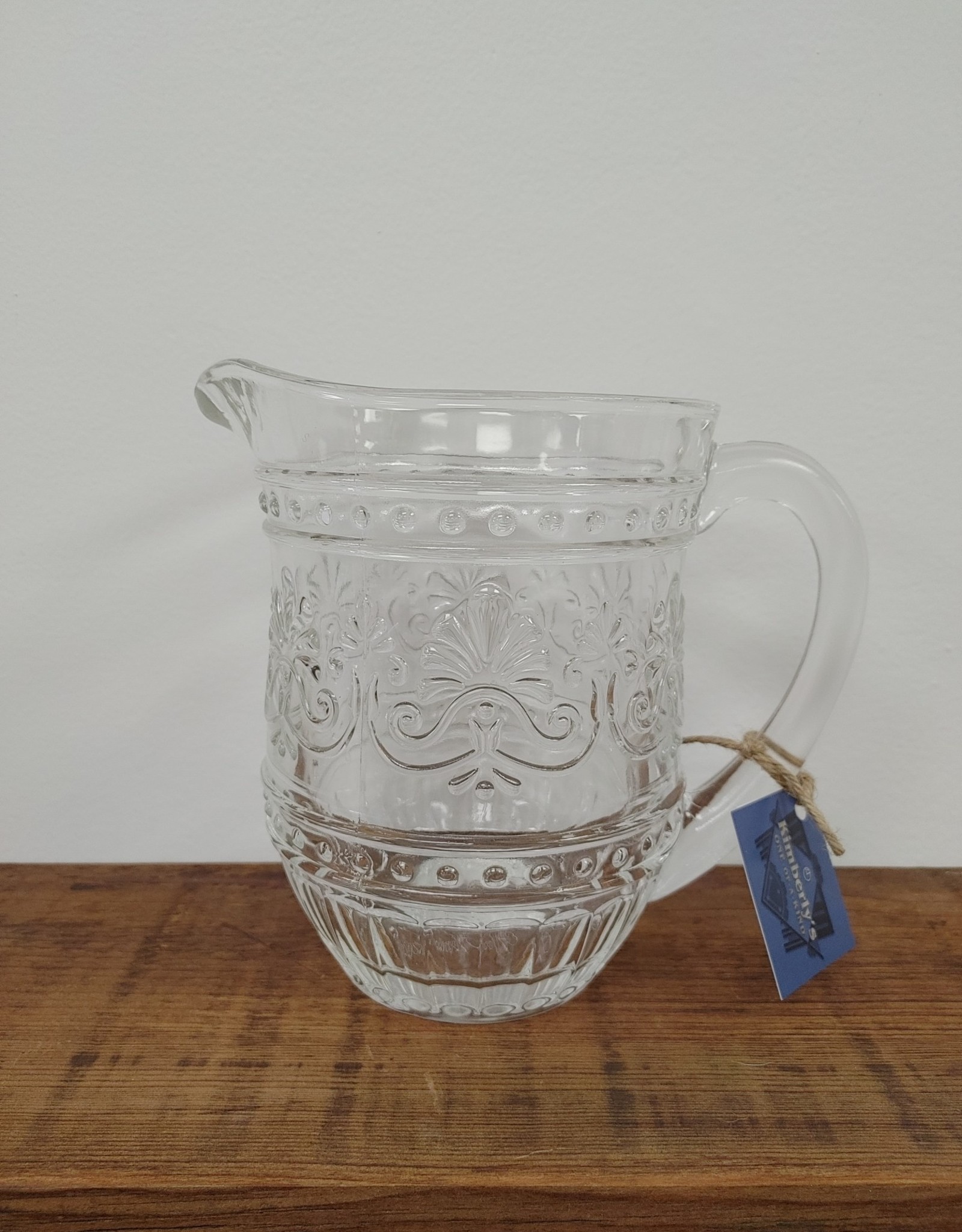 Pioneer Woman Glass Embossed Pitcher