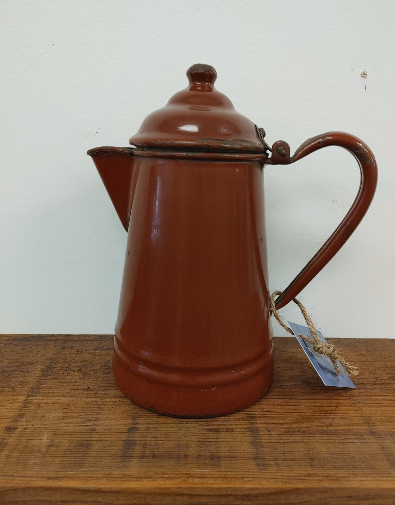 Brown Enamel Coffee Pot