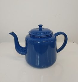 Vintage Blue Enamel Tea Kettle