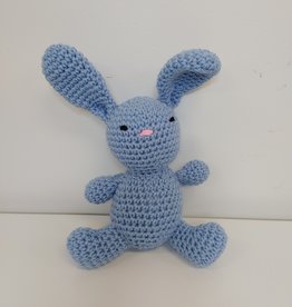 Crocheted Small Stuffie - Blue Bunny