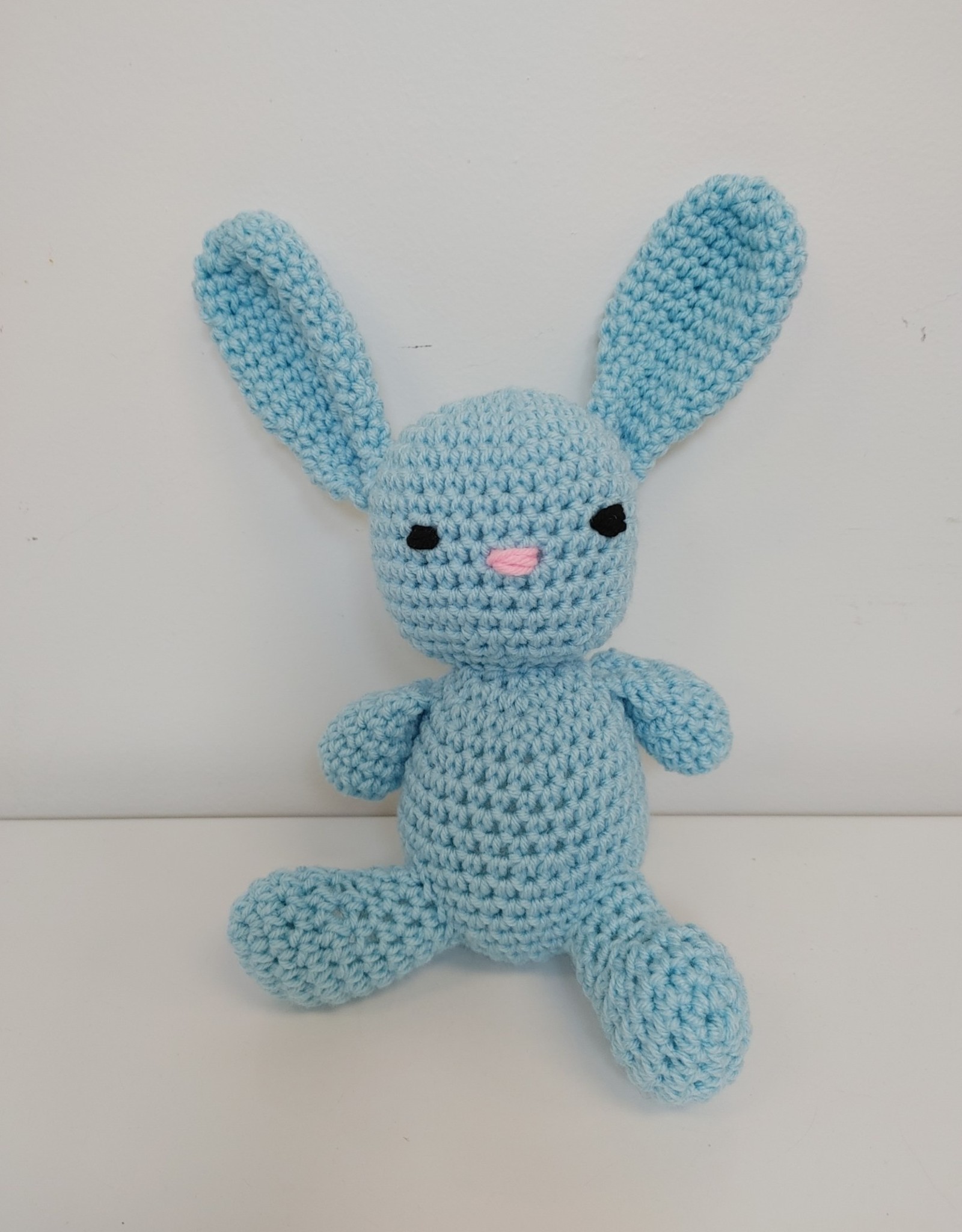 Crocheted Small Stuffie - Teal Bunny
